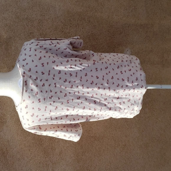 Vintage 90's Y2k Cabin Creek red ditzy floral Grandmacore relaxed fit top - Picture 3 of 6